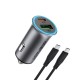 Автомобільний зарядний пристрій ACEFAST B16 PD dual port metal Type-C set 3A 95W Grey