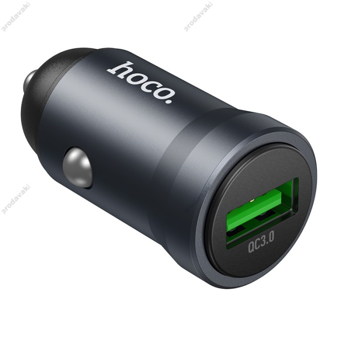 Автомобільний зарядний пристрій Hoco Z62 Energy single-port Micro USB Cable 3A 18W Grey