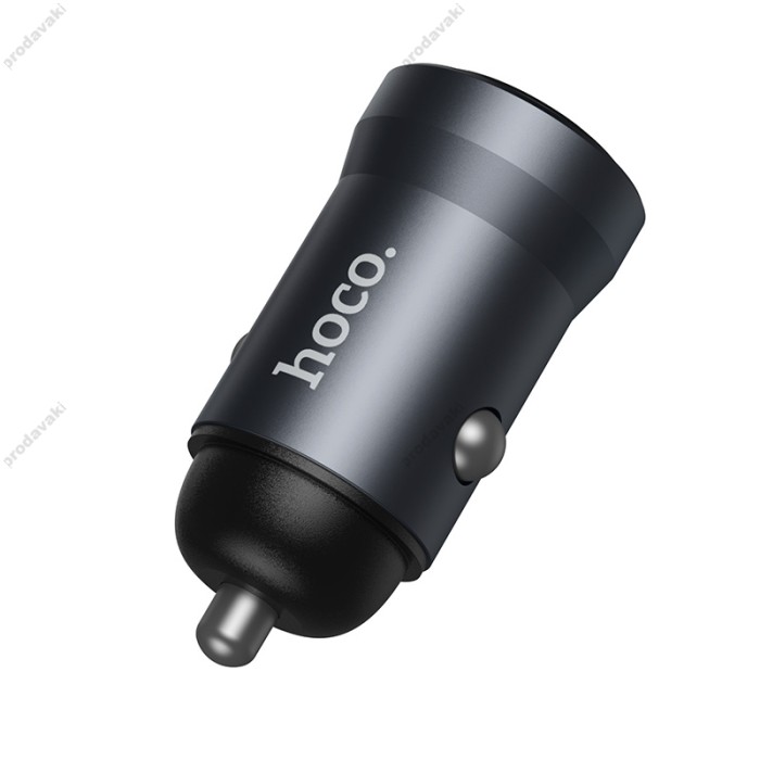 Автомобільний зарядний пристрій Hoco Z62 Energy single-port Micro USB Cable 3A 18W Grey
