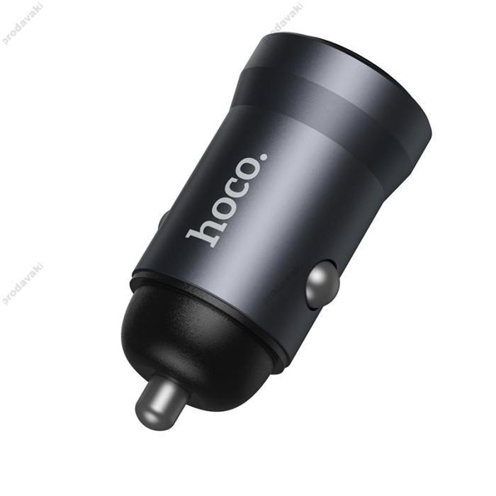 Автомобільний зарядний пристрій Hoco Z62A Energy single port Type-C Set 3A 30W Metal-grey
