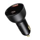 Автомобільний зарядний пристрій Baseus Superme Digital Display PPS (Type-C Cable) 100W Black TZCCZX-01