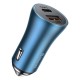 Автомобільний зарядний пристрій Baseus Golden Contactor Pro Car Charger U+C 40W Blue TZCCJD-03