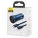 Автомобільний зарядний пристрій Baseus Golden Contactor Pro Car Charger U+C 40W Blue TZCCJD-03