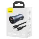 Автомобільний зарядний пристрій Baseus Golden Contactor Pro Car Charger U+C 40W Dark Grey (TZCCJD-B0G)