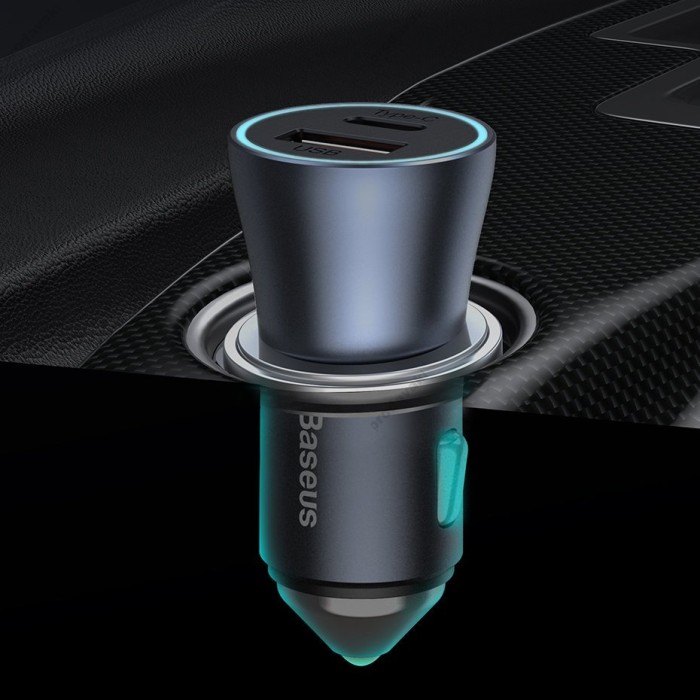 Автомобільний зарядний пристрій Baseus Golden Contactor Pro Car Charger U+C 40W Dark Grey (TZCCJD-B0G)