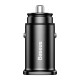 Автомобільний зарядний пристрій Baseus Square metal 2USB 30W Black CCALL-DS01
