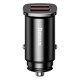 Автомобільний зарядний пристрій Baseus Square metal 2USB 30W Black CCALL-DS01