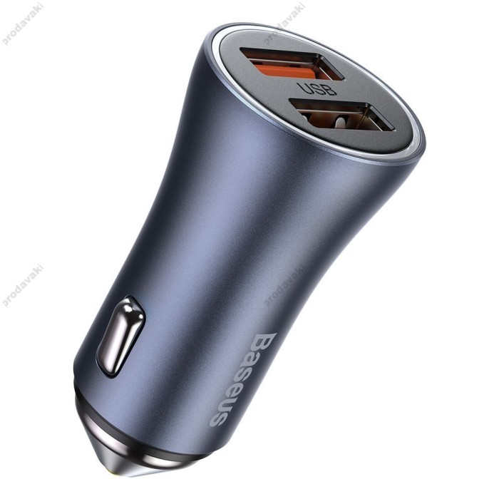Автомобільний зарядний пристрій Baseus Golden Contactor Pro Type-C cable 40W Grey TZCCJD-A0G