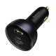 Автомобільний зарядний пристрій Baseus Qualcomm Quick Charge 5 Technology C+C+U 160W + Cable Black TZCCZM-0G