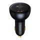 Автомобільний зарядний пристрій Baseus Qualcomm Quick Charge 5 Technology C+C+U 160W + Cable Black TZCCZM-0G