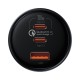 Автомобільний зарядний пристрій Baseus Qualcomm Quick Charge 5 Technology C+C+U 160W + Cable Black TZCCZM-0G