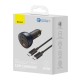 Автомобільний зарядний пристрій Baseus Qualcomm Quick Charge 5 Technology C+C+U 160W + Cable Black TZCCZM-0G