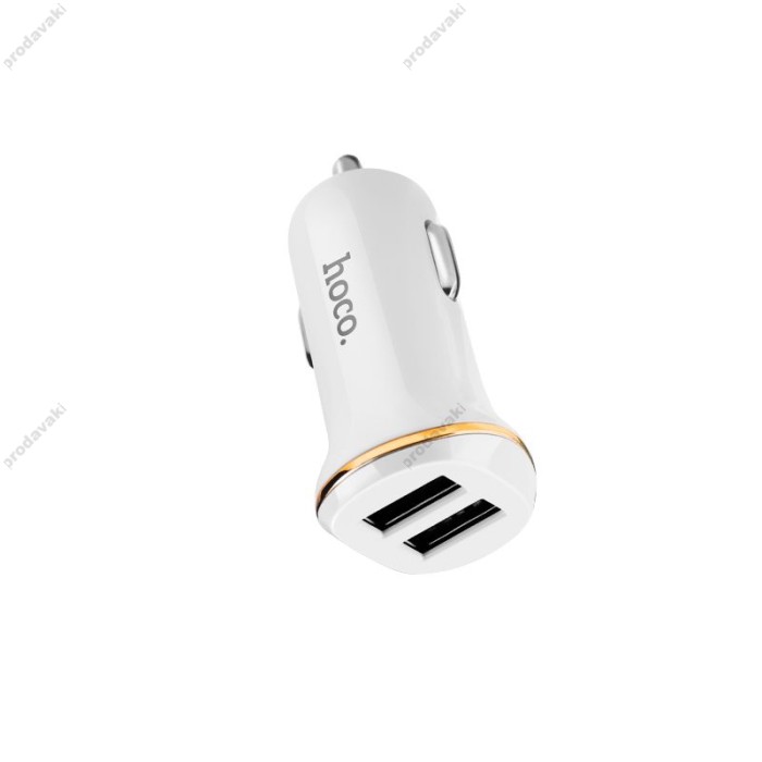 Автомобільний зарядний пристрій Hoco Z1 2USB White