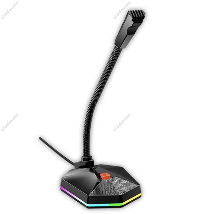 Мікрофон провідний настільний ігровий MeeTion MT-MC13 RGB, USB Black