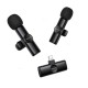 Бездротовий мікрофон BOROFONE BFK16A Wireless Microphone Lightning 2 мікрофона Black