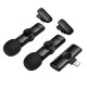 Бездротовий мікрофон BOROFONE BFK16A Wireless Microphone Lightning 2 мікрофона Black