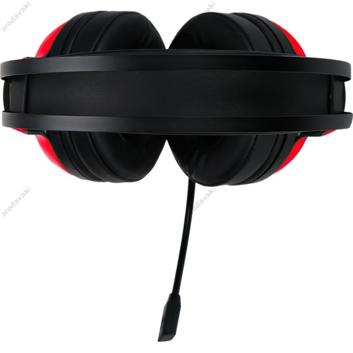 Дротові навушники XTRIKE ME GH-908 Gaming Backlight headset RGB Black-red