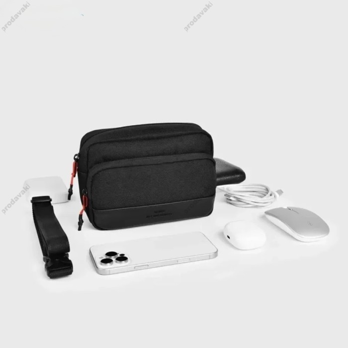 Сумка WiWU Essen 2-in-1 Crossbody Waist Bag Waterproof Style Black