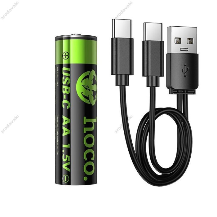 Батарейки Hoco JA3 AA rechargeable lithium battery (2шт) 860мАг