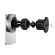 Автомобільний тримач із бездротовою зарядкою Wiwu Wi-Q001 Liberator Magnetic Wireless Wharger Silver