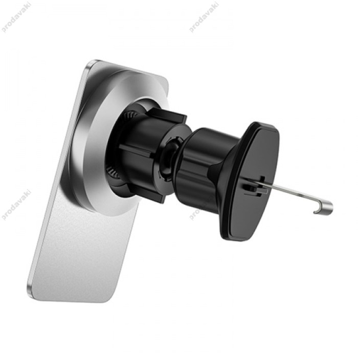 Автомобільний тримач із бездротовою зарядкою Wiwu Wi-Q001 Liberator Magnetic Wireless Wharger Silver