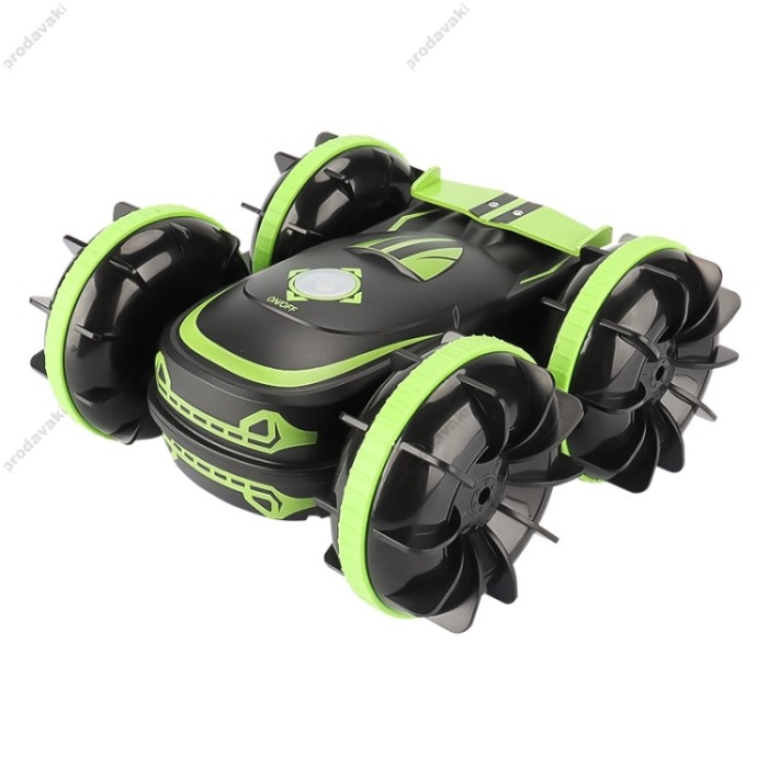 Дитяча іграшка (Авто) Double sided amphibious stunt vehicle JC04 Green