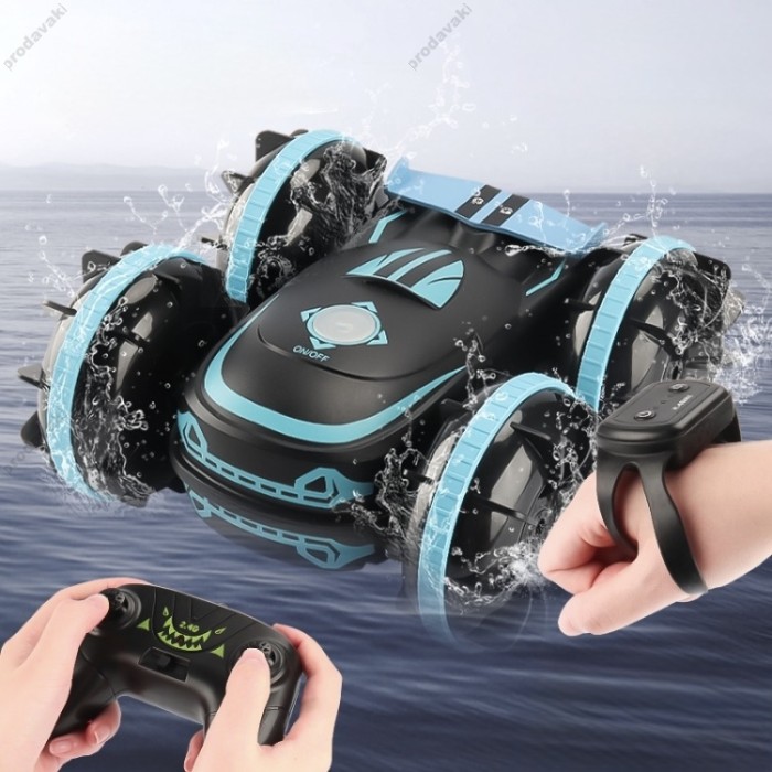 Дитяча іграшка (Авто) Double sided amphibious stunt vehicle JC04 Blue