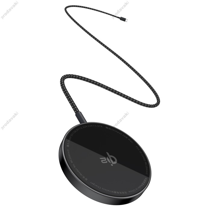 Бездротовий зарядний пристрій Baseus Simple Mini4 Air Magnetic Wireless Charger Qi2 15W Black P10278200111-00