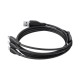 USB кабель Baseus Ultra-Fast 3in1 Fast Charging Cable USB to M+L+C 3.5A 0.8m Black P10376303121-01