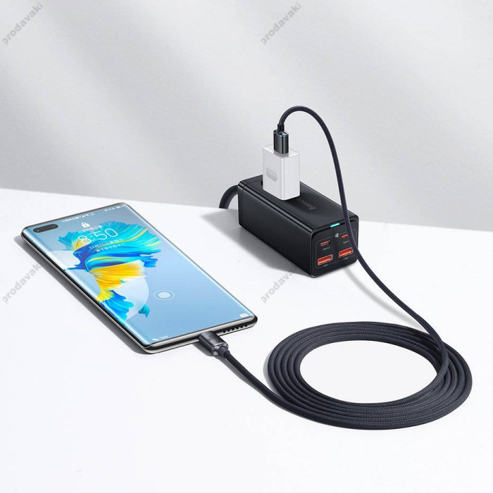 Кабель Baseus Crystal Shine Series Fast Charging Data USB to Type-C 100W 1.2m Black CAJY000401