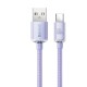 Кабель Baseus Crystal Shine Series Fast Charging Data USB to Type-C 100W 1.2m Purple CAJY000405