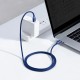 Кабель Baseus Crystal Shine Series Fast Charging Data Cable Type-C to Type-C 100W 5A 1.2m Blue CAJY000603