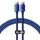 Кабель Baseus Crystal Shine Series Fast Charging Data Cable Type-C to Type-C 100W 5A 1.2m Blue CAJY000603