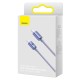 Кабель Baseus Crystal Shine Series Fast Charging Data Cable Type-C to Type-C 100W 5A 1.2m Purple CAJY000605