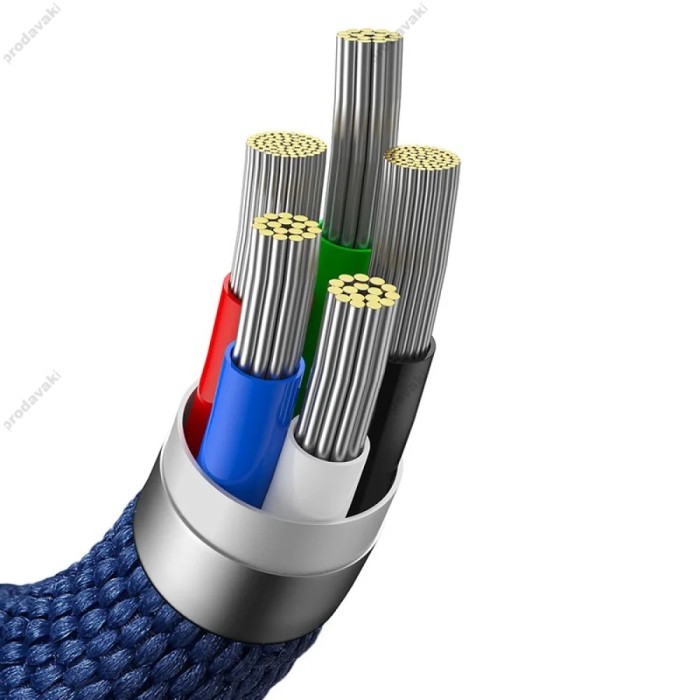 PD кабель Baseus Crystal Shine Series Fast Charging Data Cable Type-C to iP Lightning 20W 1.2m Blue CAJY000203