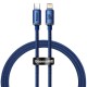 PD кабель Baseus Crystal Shine Series Fast Charging Data Cable Type-C to iP Lightning 20W 1.2m Blue CAJY000203