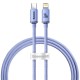 PD кабель Baseus Crystal Shine Series Fast Charging Data Cable Type-C to iP Lightning 20W 1.2m Purple CAJY000205