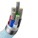 PD кабель Baseus Crystal Shine Series Fast Charging Data Cable Type-C to iP Lightning 20W 1.2m Sky Blue CAJY001303