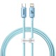 PD кабель Baseus Crystal Shine Series Fast Charging Data Cable Type-C to iP Lightning 20W 1.2m Sky Blue CAJY001303