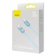 PD кабель Baseus Crystal Shine Series Fast Charging Data Cable Type-C to iP Lightning 20W 1.2m Sky Blue CAJY001303