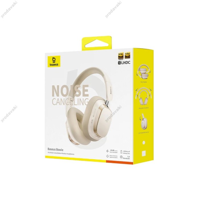 Бездротові Bluetooth навушники Baseus Bowie H1s Noise-Cancellation White A00075301223-00