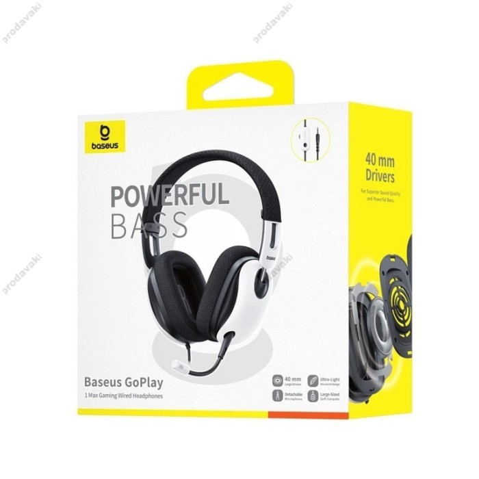 Дротові навушники Baseus GoPlay 1 Max Gaming Wired Headphones White A00181002213-00