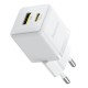 Мережевий зарядний пристрій Baseus Palm Type-C+USB Type-C cable 30W White P1011160A213-01