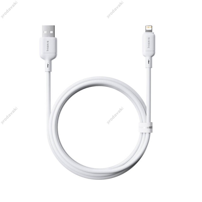 USB кабель Baseus Silky Series USB to Lightning 2.4A 1m White P10377702213-00
