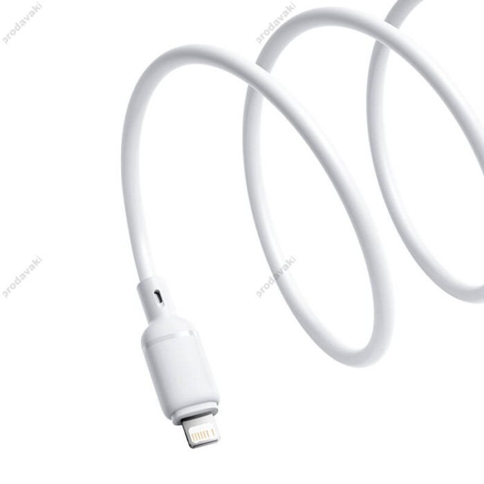 USB кабель Baseus Silky Series USB to Lightning 2.4A 1m White P10377702213-00