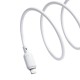 USB кабель Baseus Silky Series USB to Lightning 2.4A 1m White P10377702213-00