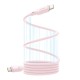 Кабель Baseus PicoGo Magnetic Liquid Silicone Type-C to Type-C 240W 5A 1m Pink P10376800411-00