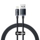 USB кабель Baseus Crystal Shine Series Fast Charging Data Cable USB to iP Lightning 2.4A 1.2m Black CAJY000001