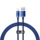 USB кабель Baseus Crystal Shine Series Fast Charging Data Cable USB to iP Lightning 2.4A 1.2m Blue CAJY000003