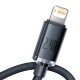 USB кабель Baseus Crystal Shine Series Fast Charging Data Cable USB to iP Lightning 2.4A 1.2m Black CAJY000001